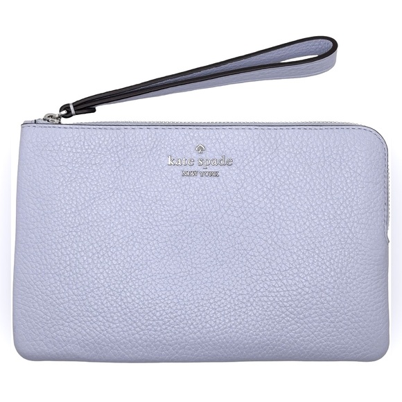 5 Left* 32 Entries - Kate Spade New York Leila Pebbled Leather Top Zip Wristlet - Picture 2 of 4